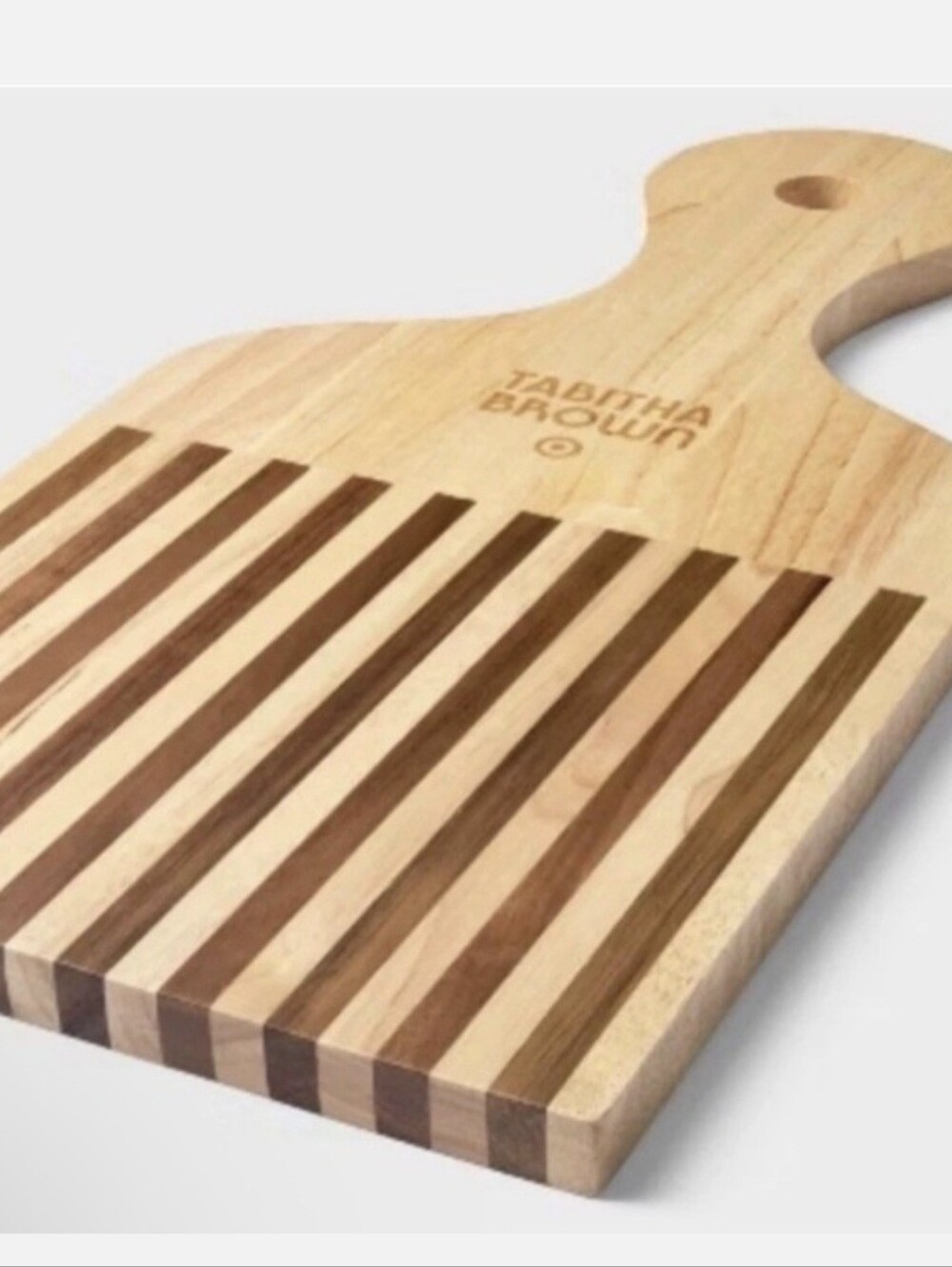 Tabitha Brown for Target Afro Pick Shaped Wood Cutting Board